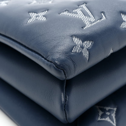 Louis Vuitton Lambskin Embossed Monogram Coussin PM Denim Blue 13 of 14