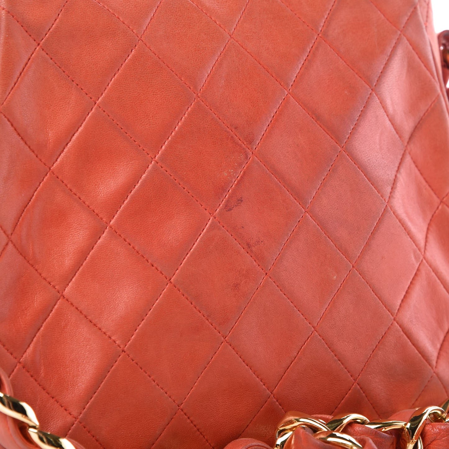 Lambskin Single Flap Red