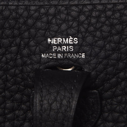 Hermes Taurillon Clemence Evelyne TPM Black 6 of 8