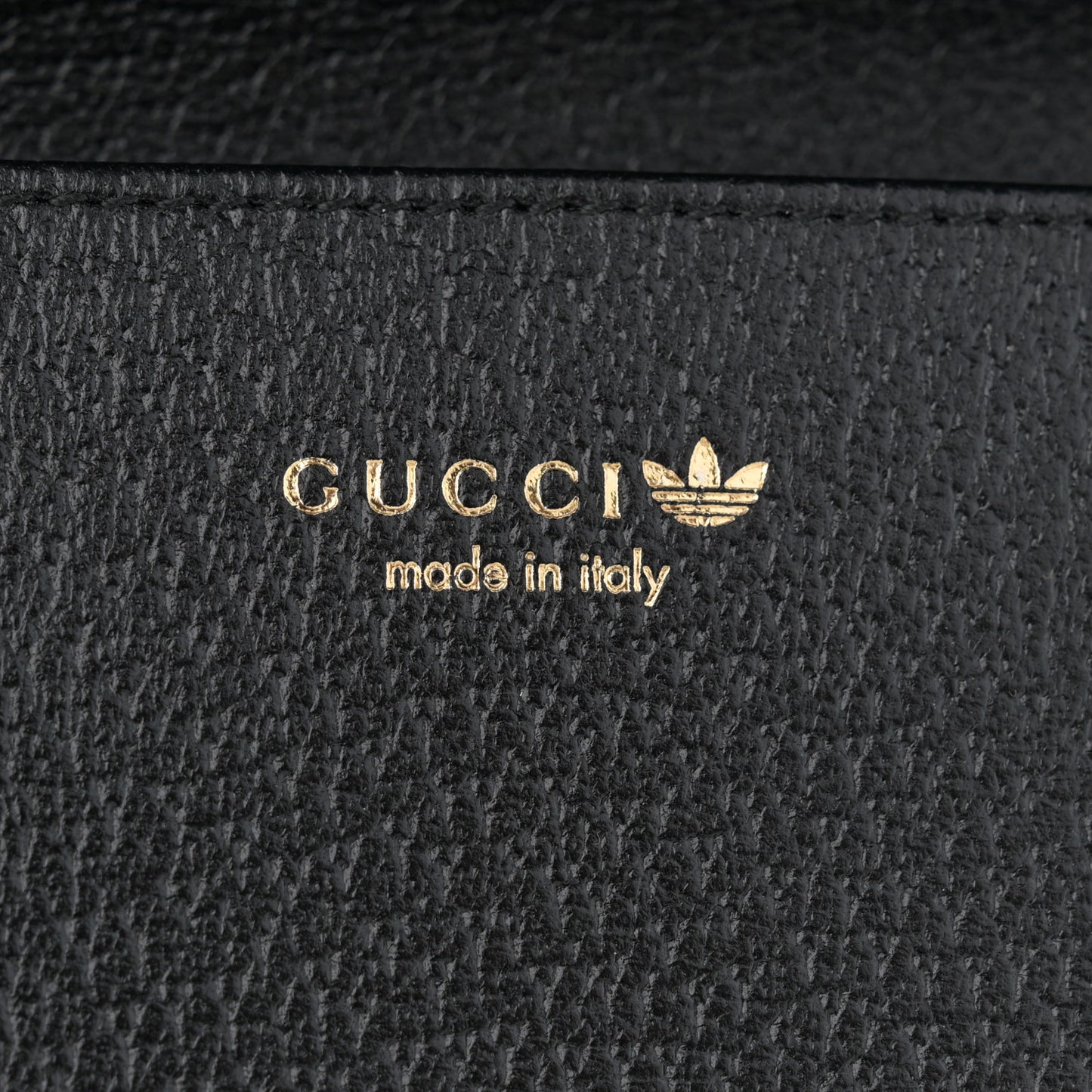 X ADIDAS Monogram Textured Dollar Calfskin Trefoil Embossed Wallet On Chain Blue