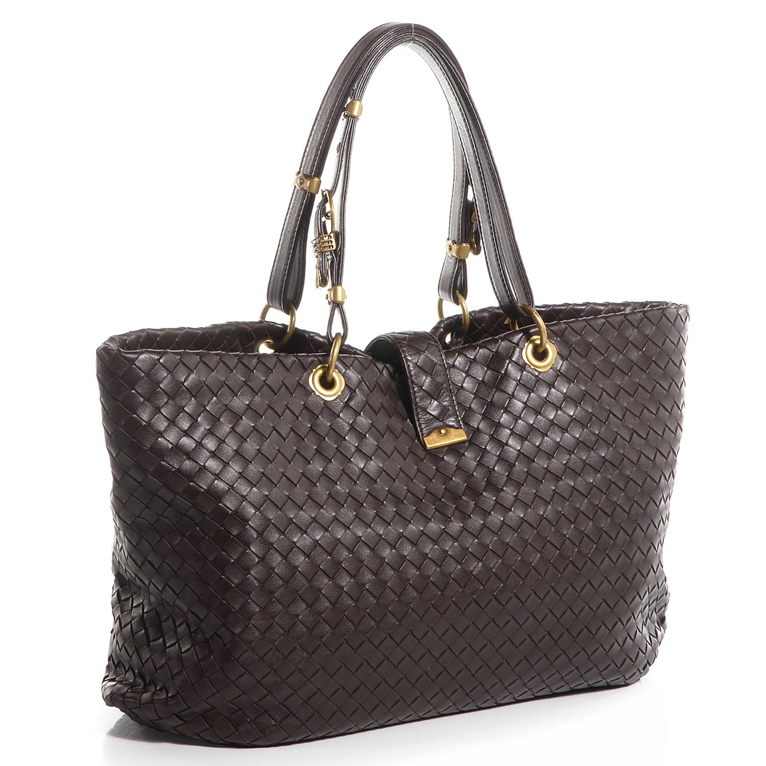 Bottega Veneta Nappa Intrecciato Large Capri Tote Ebano 3 of 8