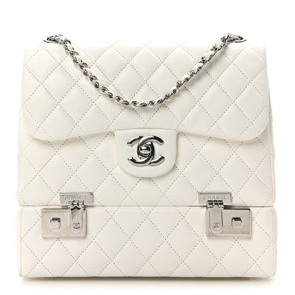 Chanel Lambskin Quilted Cockpit Flap Bag White 1 of 10