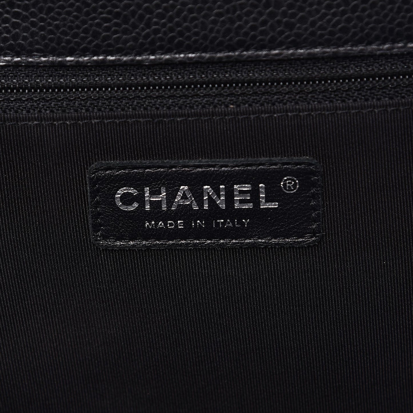 Caviar Quilted Flap Tote Black