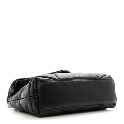 Saint Laurent Lambskin Quilted Toy Loulou Puffer Monogram Chain Satchel Black 4 of 10