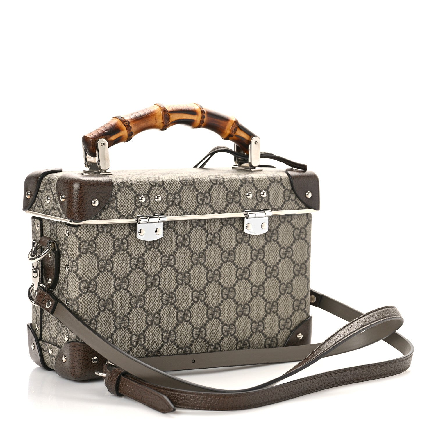 Gucci GG Supreme Monogram Globe-Trotter Beauty Case Brown 3 of 9
