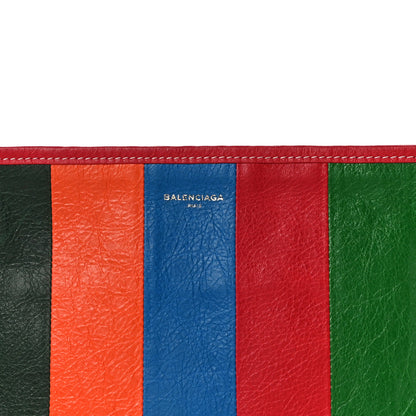 Balenciaga Agneau Arena Multicolore Bazar Pouch Vert Emeraude Black 8 of 11