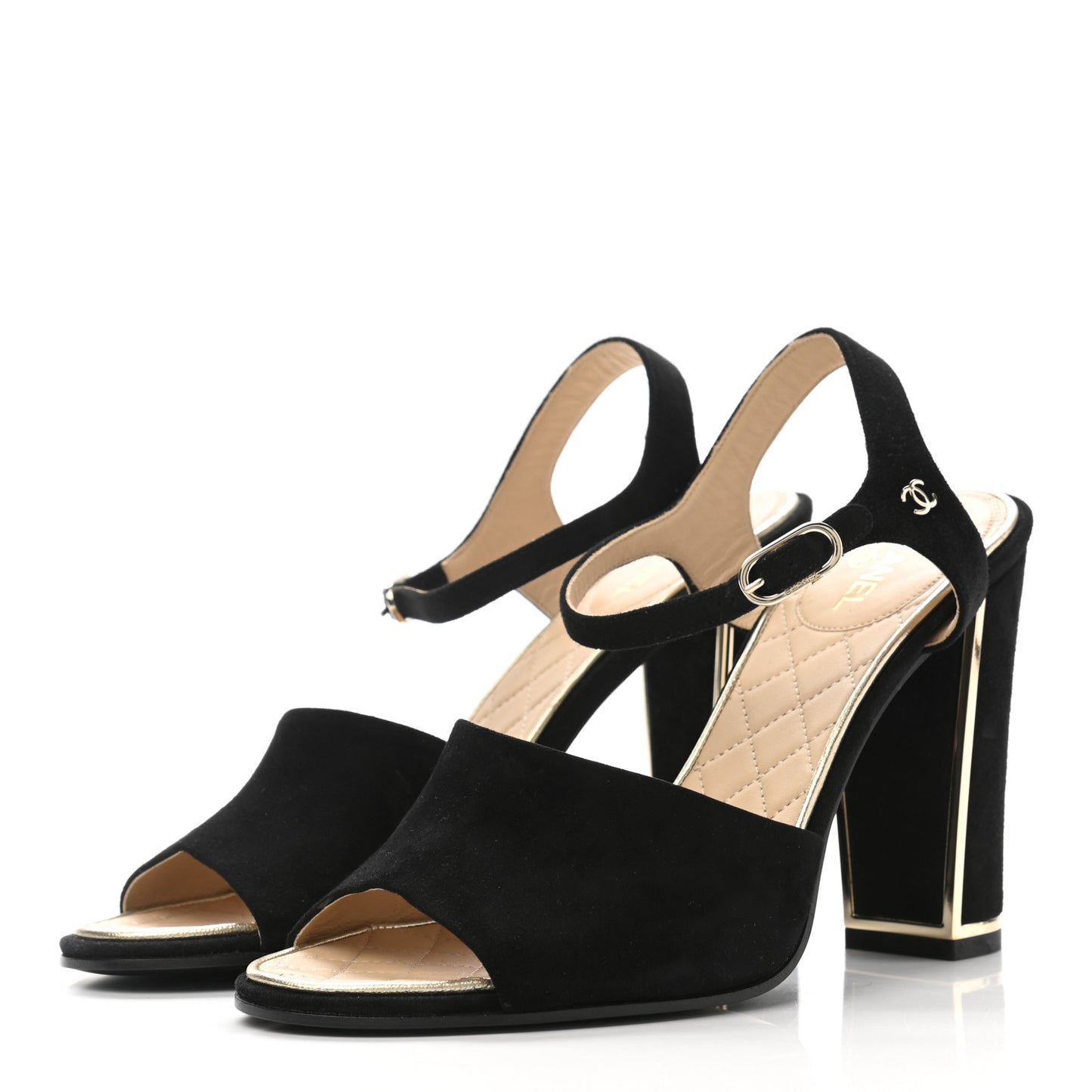 Suede Sandals 39 Black