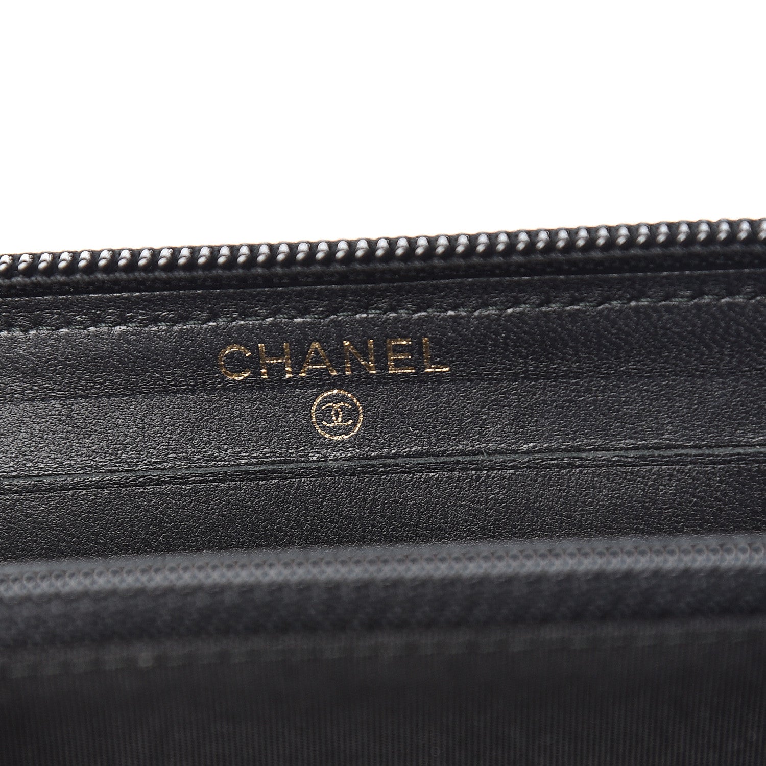 Chanel Lambskin Quilted Small Boy Zip Around Wallet Black 6 of 13
