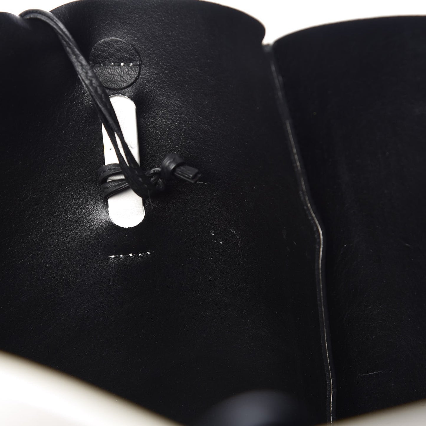Smooth Calfskin Double Sided Medium Everyday Tote Optic White Black