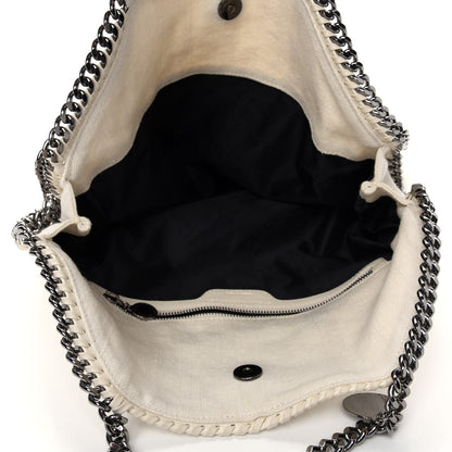 Stella McCartney Linen Falabella Fold Over Tote Pure White 6 of 10