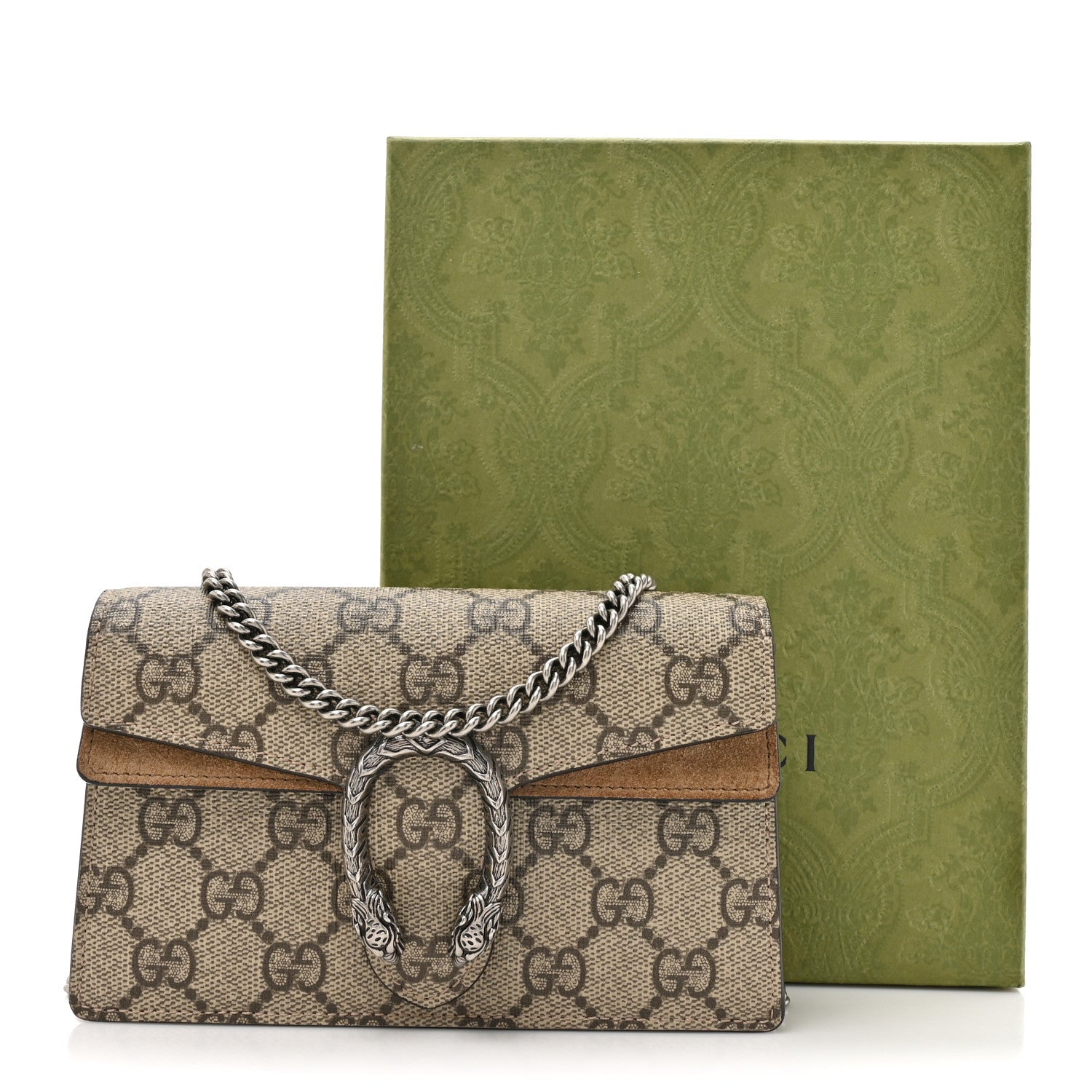 Gucci GG Supreme Monogram Super Mini Dionysus Shoulder Bag Taupe 15 of 15