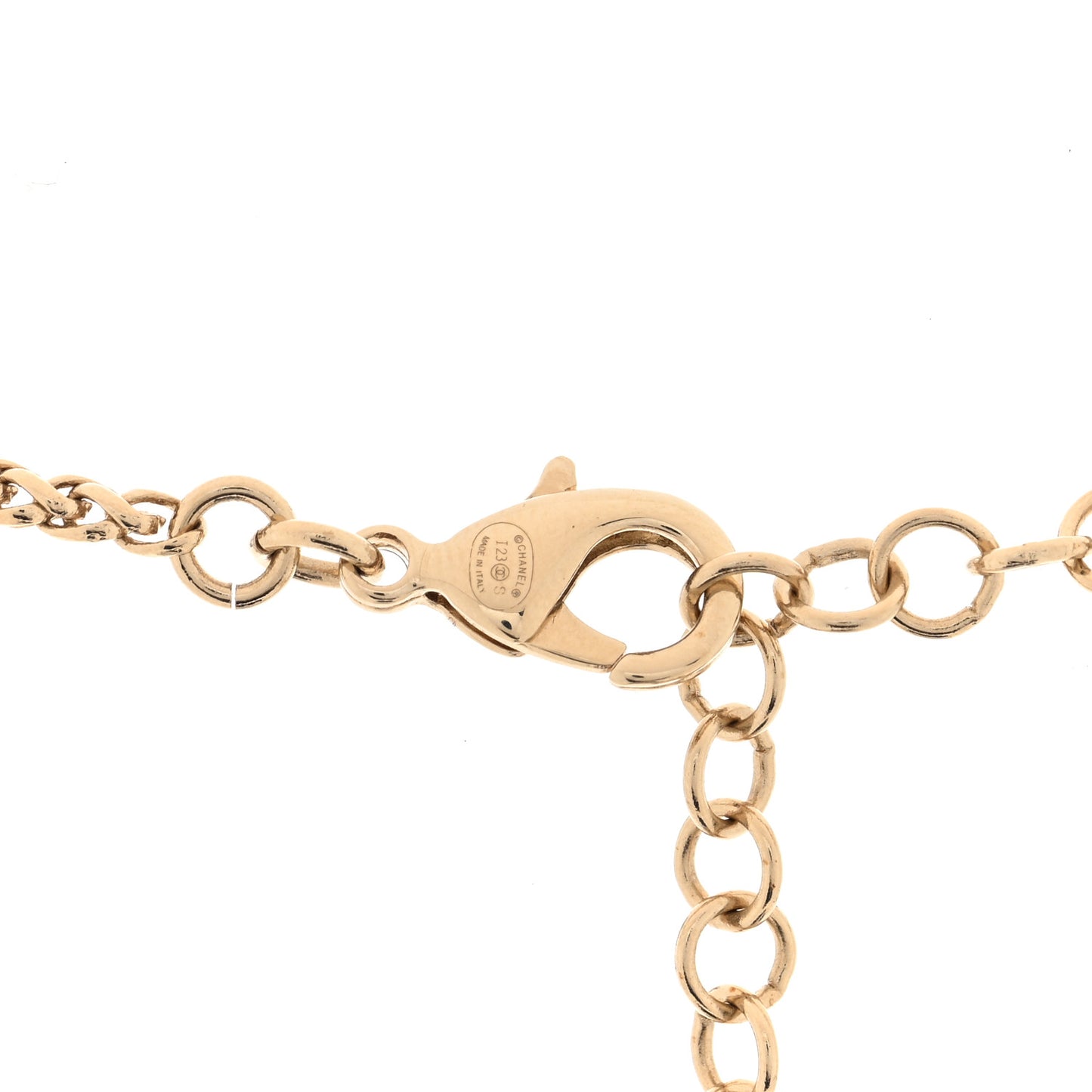 Crystal CC Pendant Necklace Gold