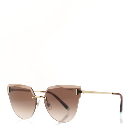 Tiffany Acetate Metal TF3070 Cat Eye Sunglasses Havana Blue 1 of 16