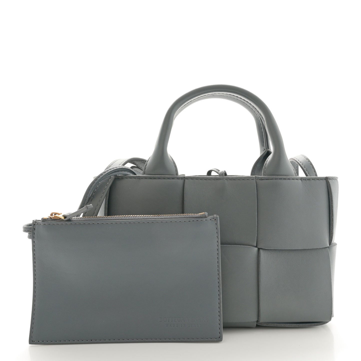 Nappa Maxi Intrecciato Mini Arco Tote Thunder
