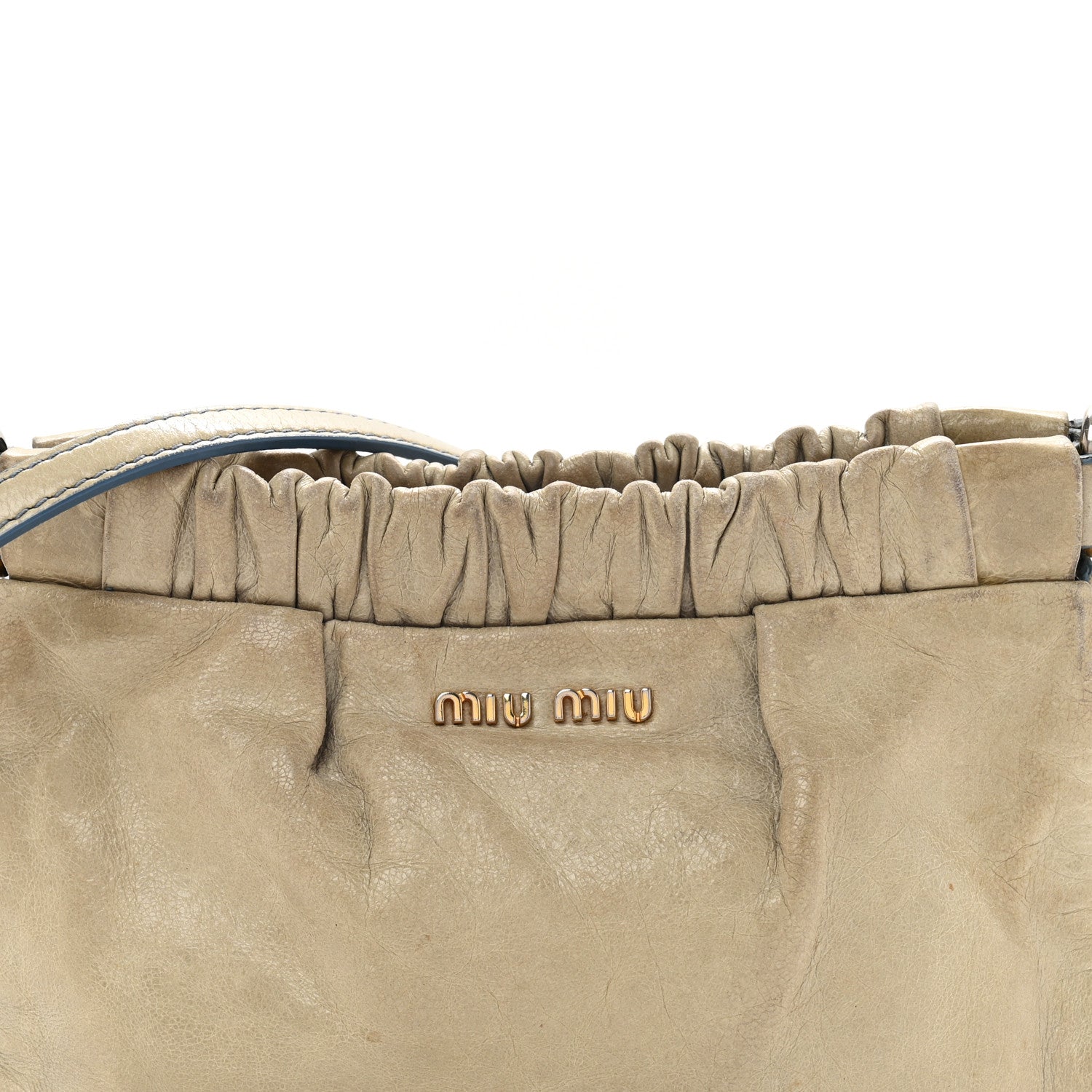 Miu Miu Vitello Shine Contenitori Tracolla Crossbody Clutch Green 8 of 13