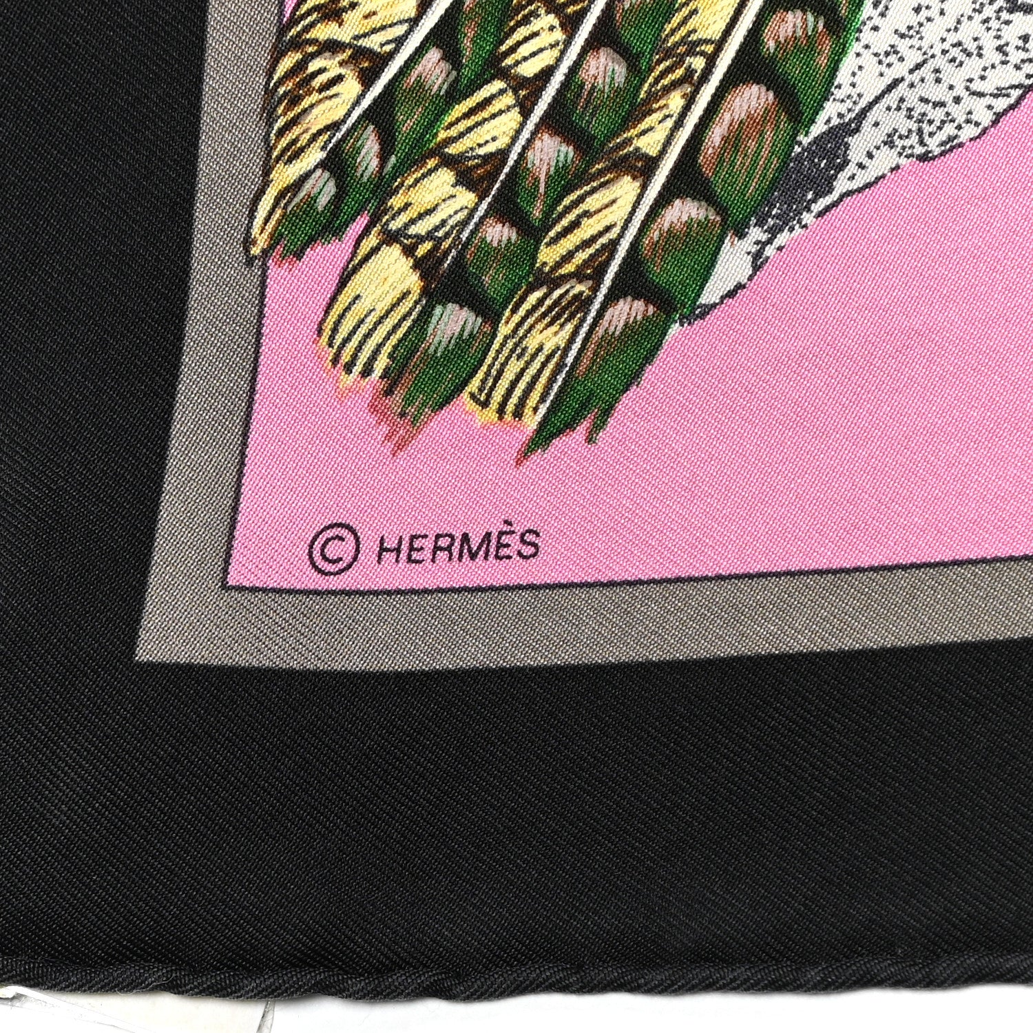 Hermes Silk Pani La Shar Pawnee Wash Scarf 90 Orange Rose Vif Black 3 of 5