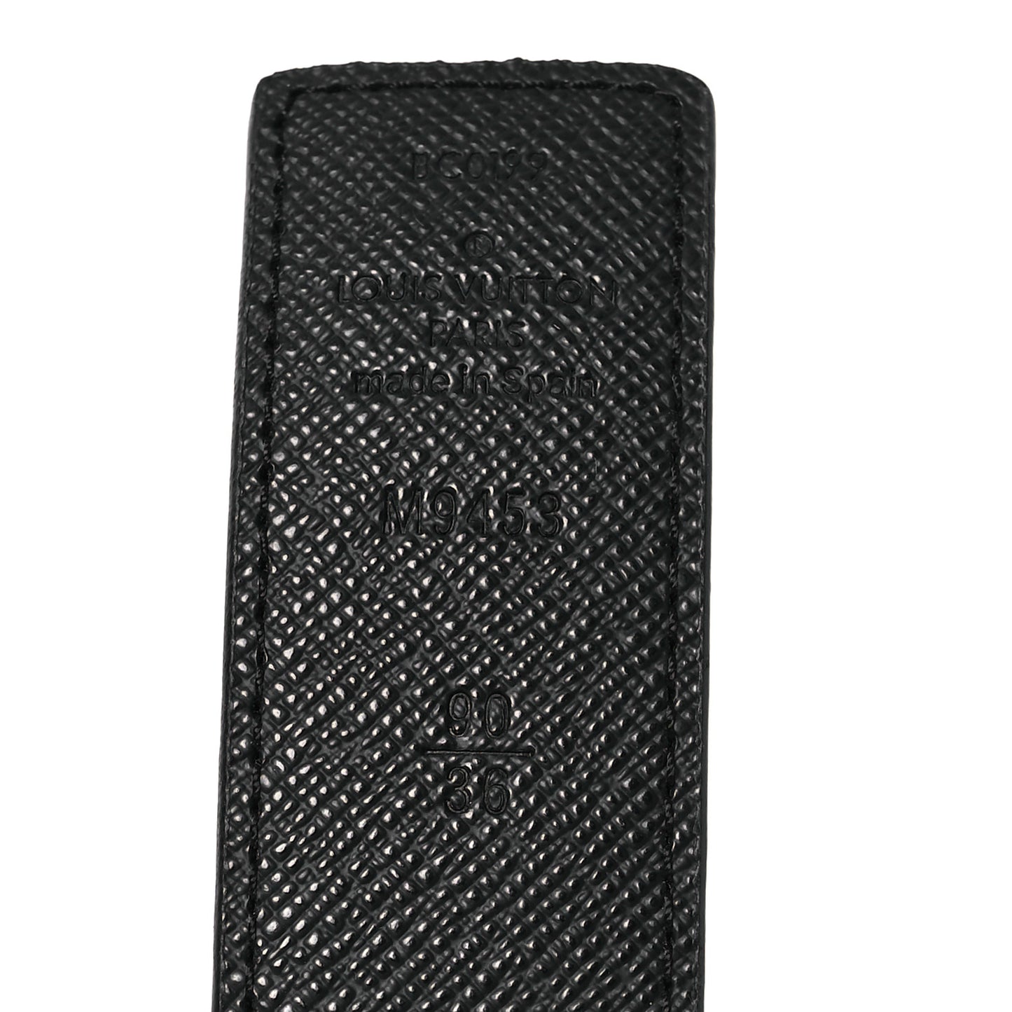 Calfskin Monogram 30mm LV Initiales Reversible Belt 90 36 Black