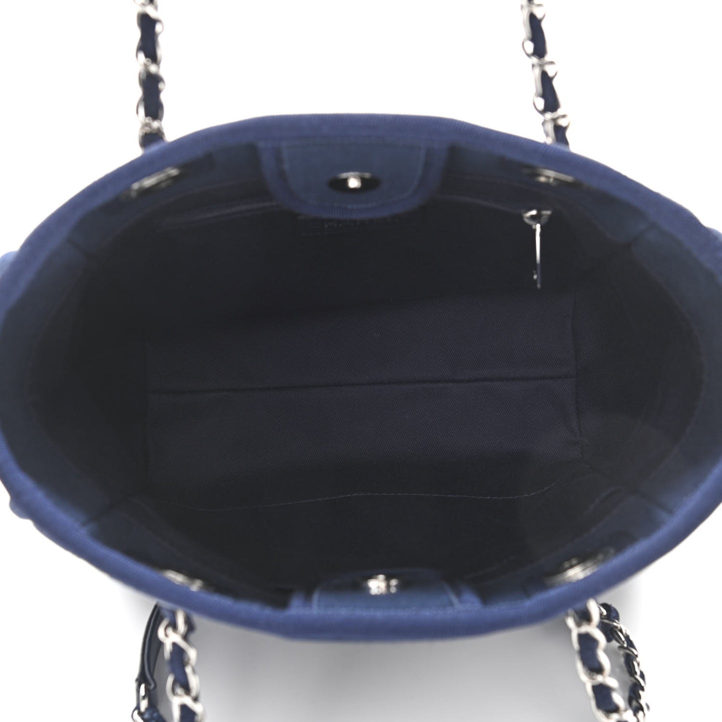Mixed Fibers Mini Deauville Tote Dark Blue