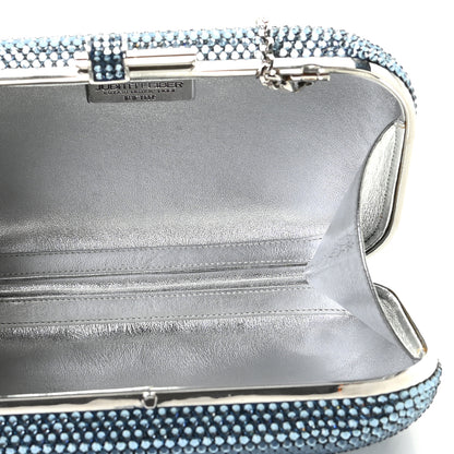 Judith Leiber Swarovski Crystal Minaudiere Clutch Blue 5 of 6