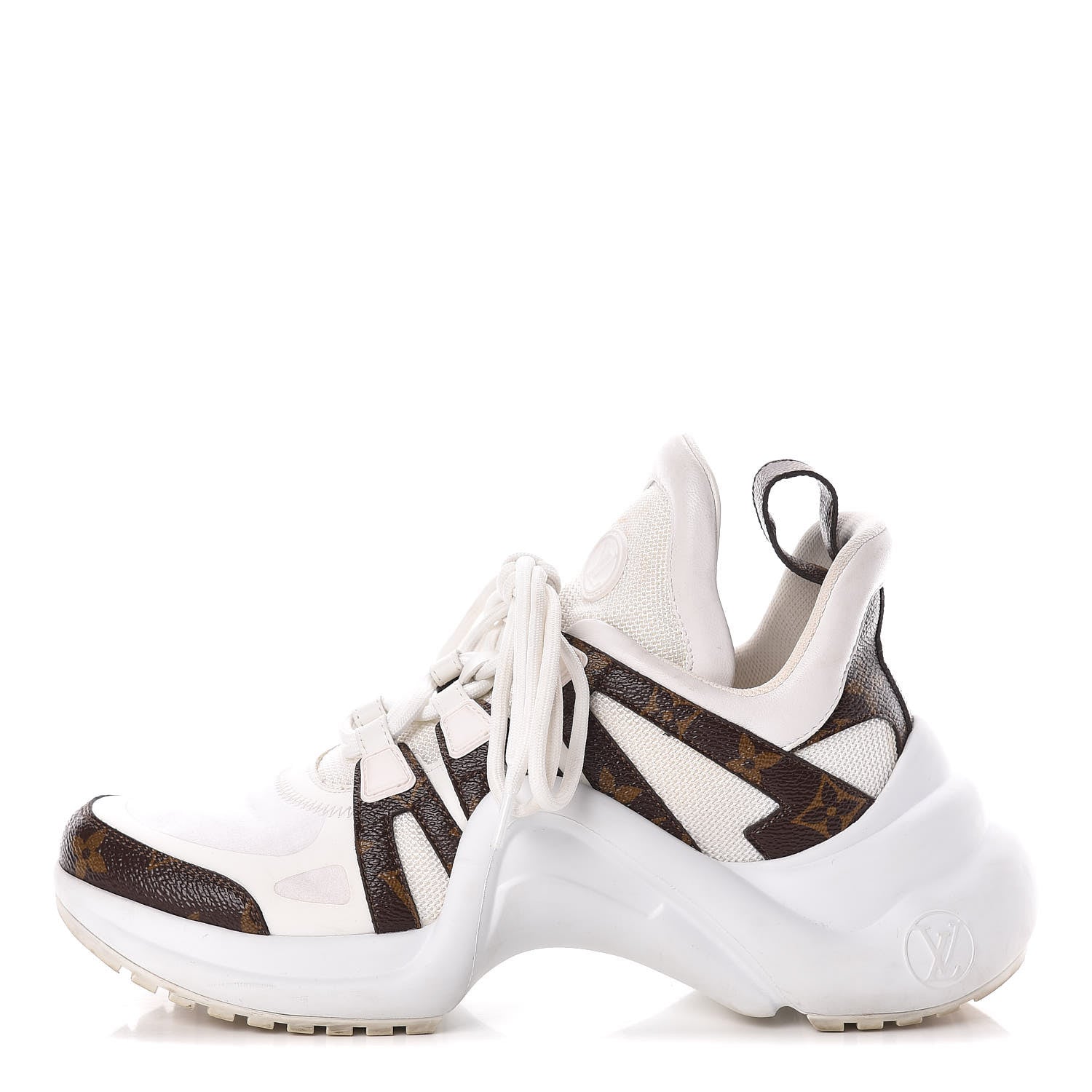 Louis Vuitton Patent Monogram LV Archlight Sneakers 37.5 White 1 of 9