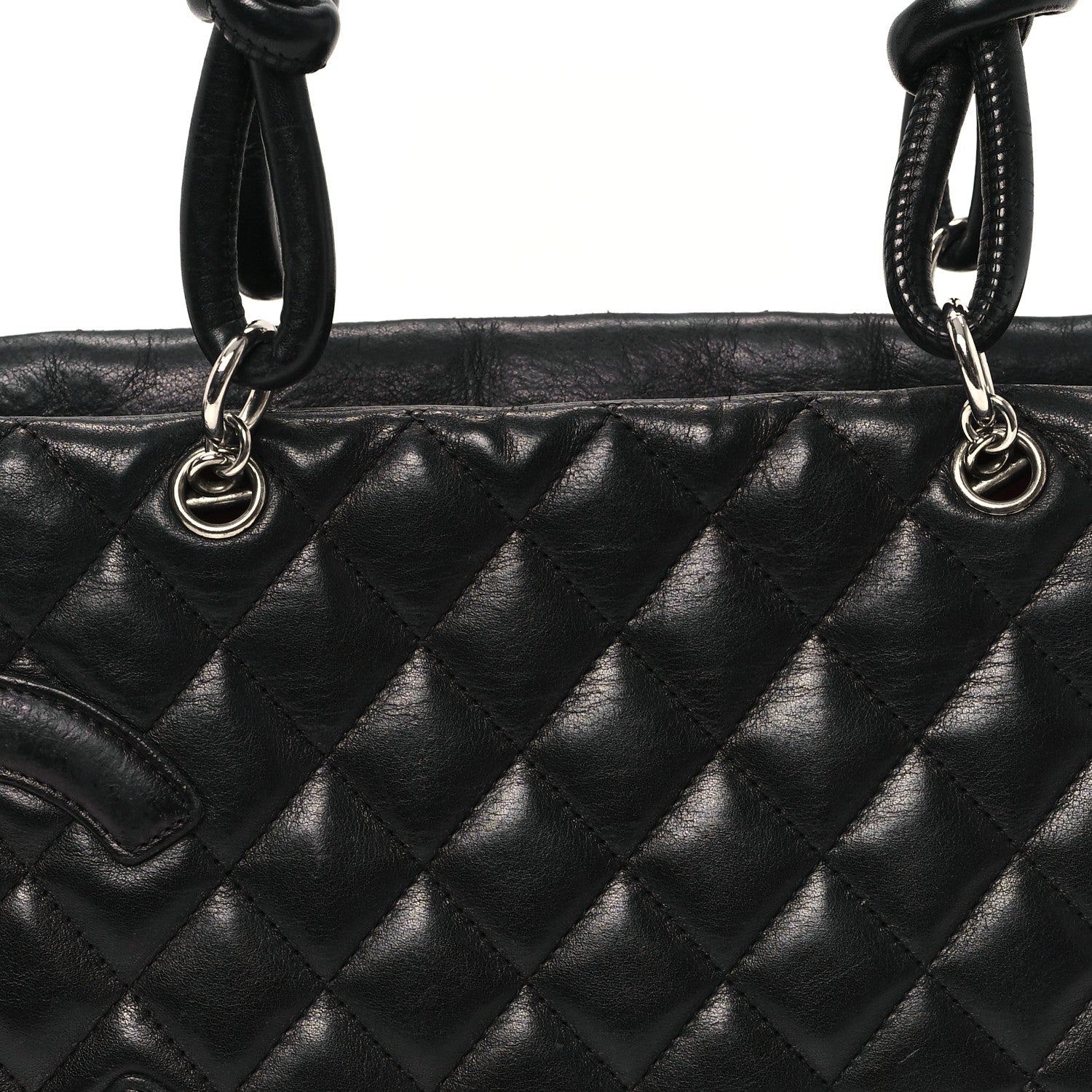 Chanel Calfskin Quilted Large Cambon Bowler Black 8 of 12