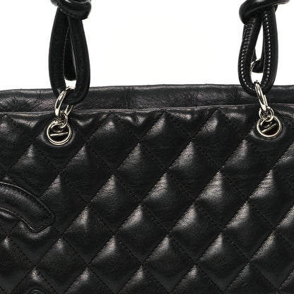 Chanel Calfskin Quilted Large Cambon Bowler Black 8 of 12