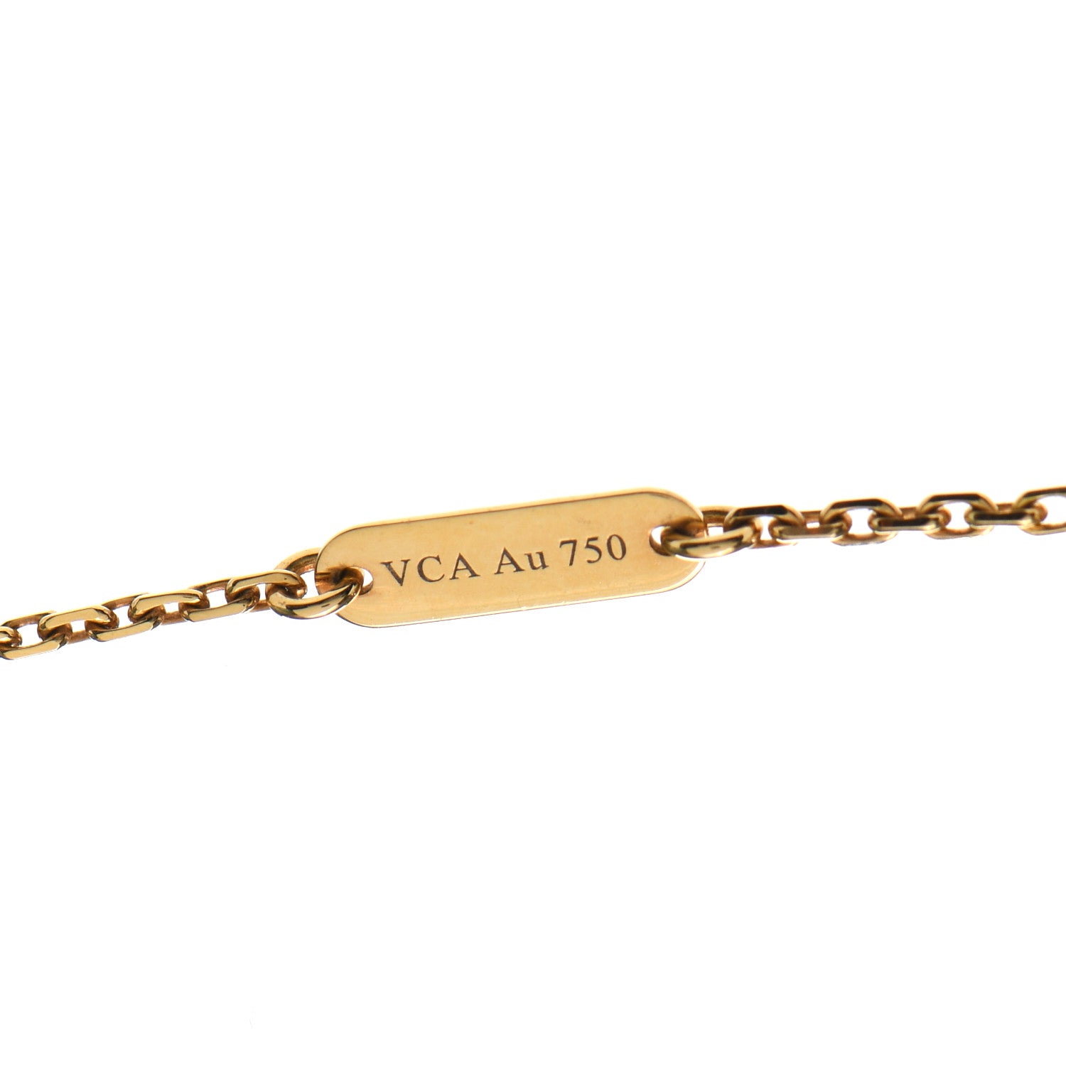 Van Cleef & Arpels 18K Yellow Gold Carnelian Vintage Alhambra Pendant Necklace 6 of 8