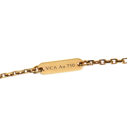 Van Cleef & Arpels 18K Yellow Gold Carnelian Vintage Alhambra Pendant Necklace 6 of 8
