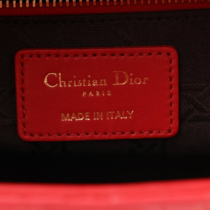 Christian Dior Lambskin Cannage Small Lucky Badges My Lady Dior Red 6 of 16
