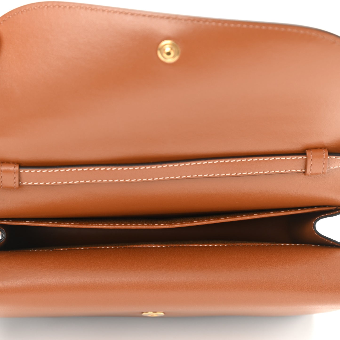 Triomphe Canvas Lambskin Wallet On Strap Tan