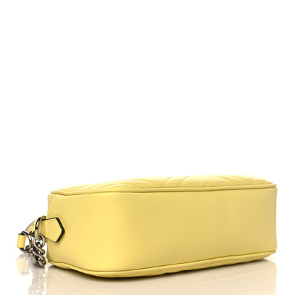 Gucci Calfskin Matelasse Small GG Marmont Chain Shoulder Bag Banana 4 of 10