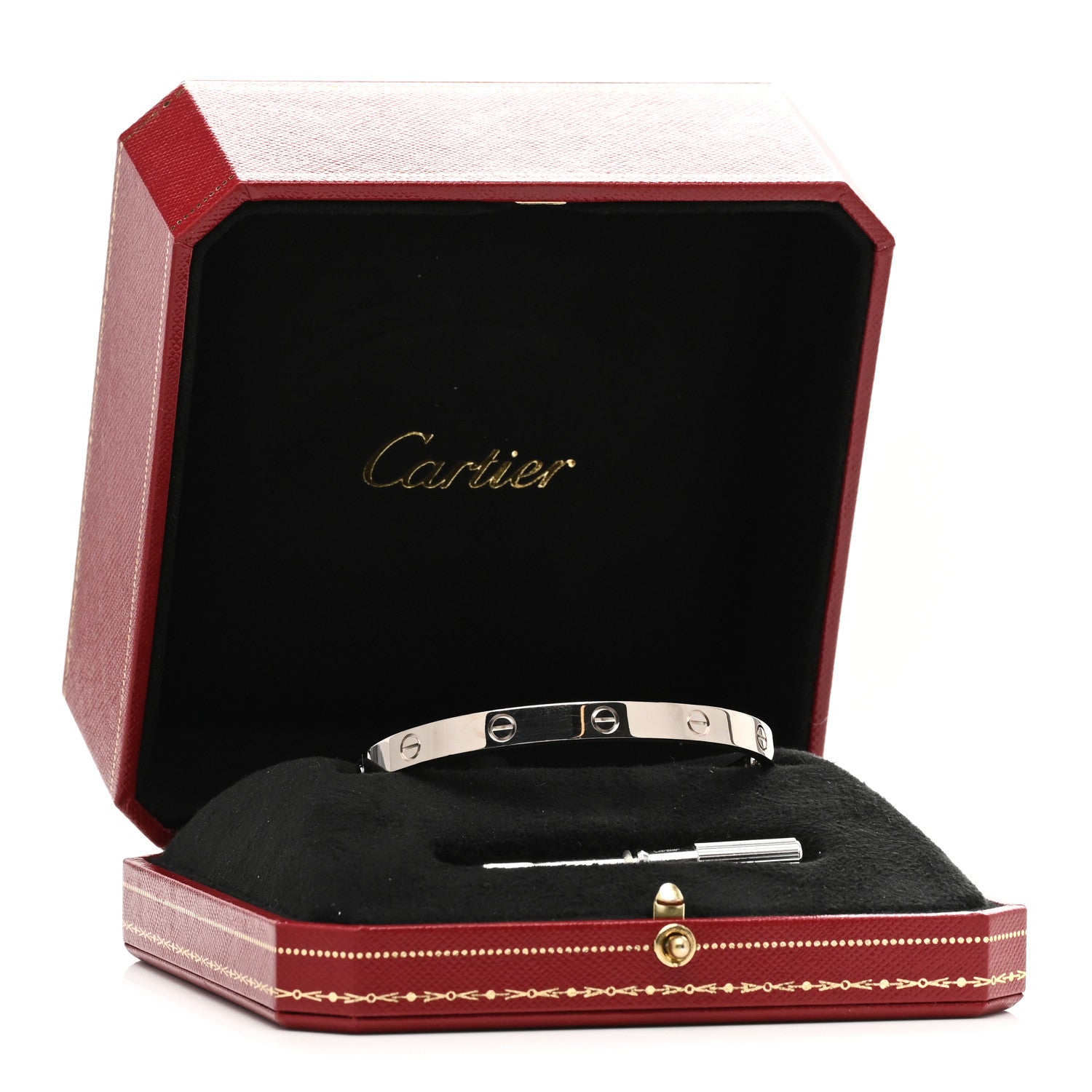 Cartier 18K White Gold LOVE Bracelet 19 4 of 5