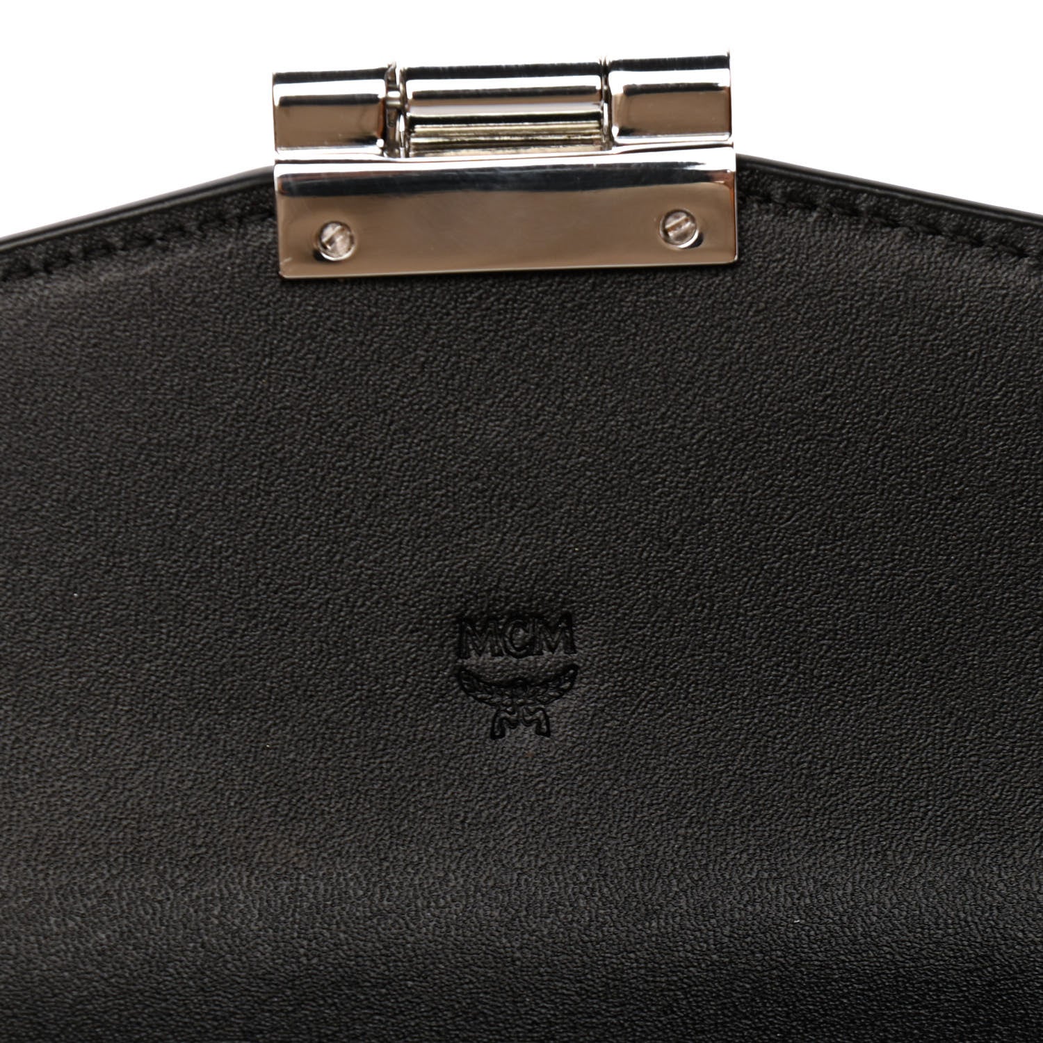 MCM Visetos Calfskin Large Patricia Wallet On Chain Black 6 of 9