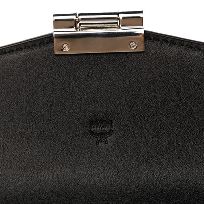MCM Visetos Calfskin Large Patricia Wallet On Chain Black 6 of 9
