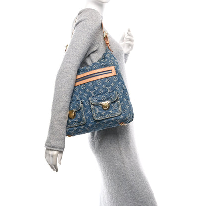 Louis Vuitton Denim Baggy GM Blue 2 of 9