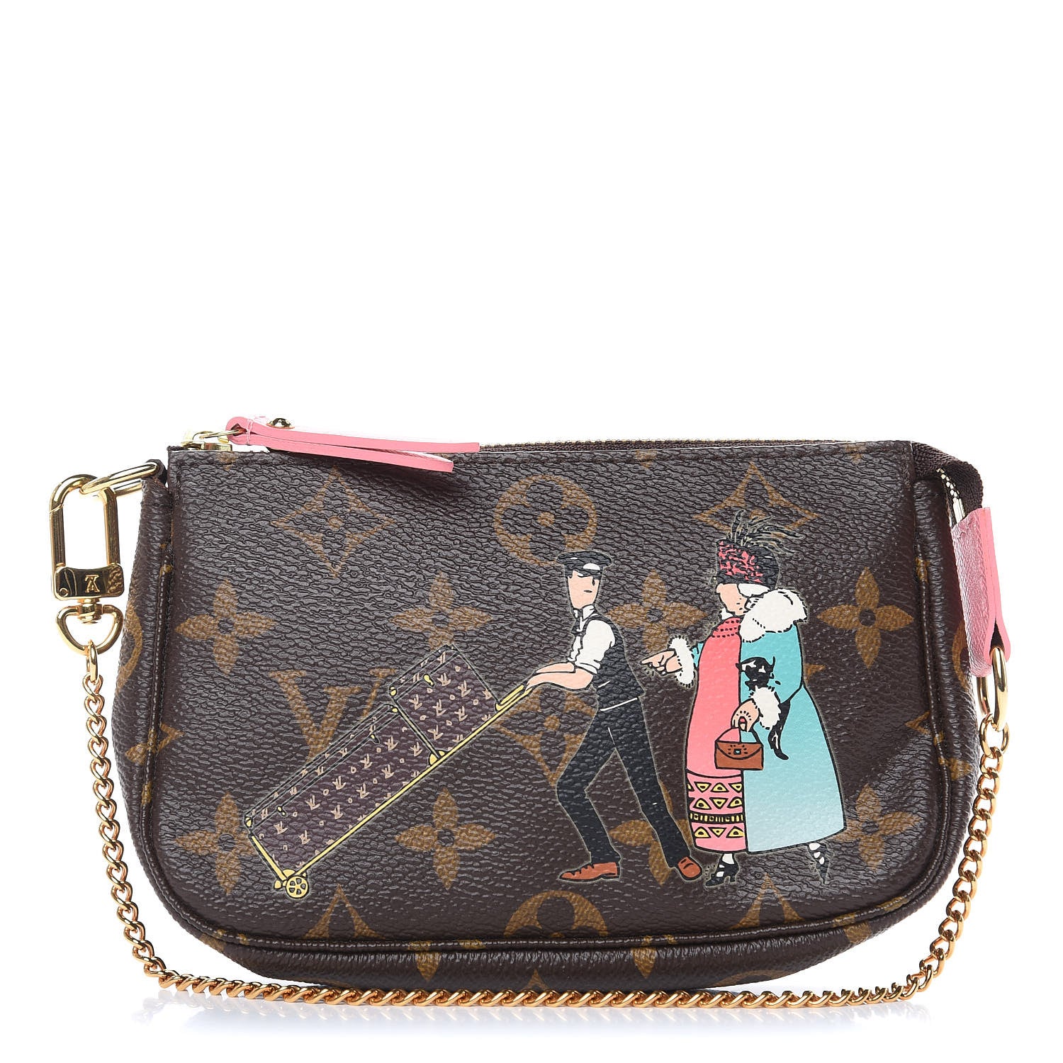 Louis Vuitton Monogram Illustre Mini Pochette Accessories Rose 1 of 7