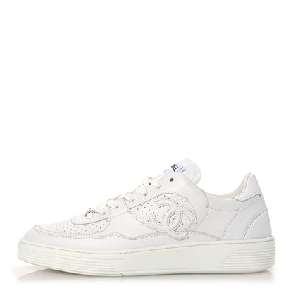Chanel Calfskin CC Womens Sneakers 41.5 White 1 of 12