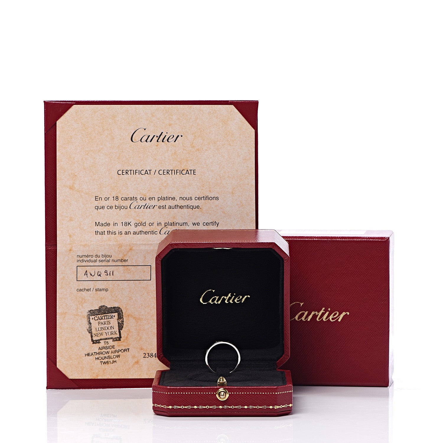 Cartier 18K White Gold 3.5mm LOVE Wedding Band Ring 53 6.25 6 of 6