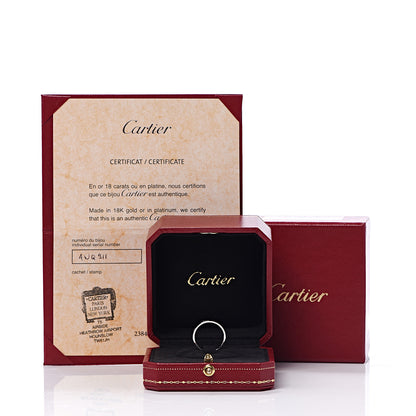 Cartier 18K White Gold 3.5mm LOVE Wedding Band Ring 53 6.25 6 of 6