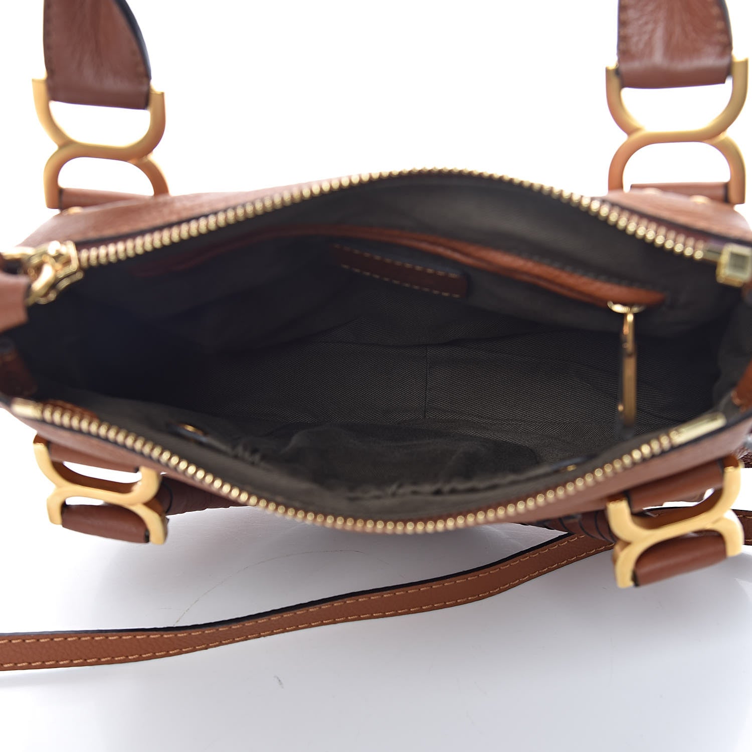 Chloe Calfskin Small Marcie Satchel Tan 6 of 14