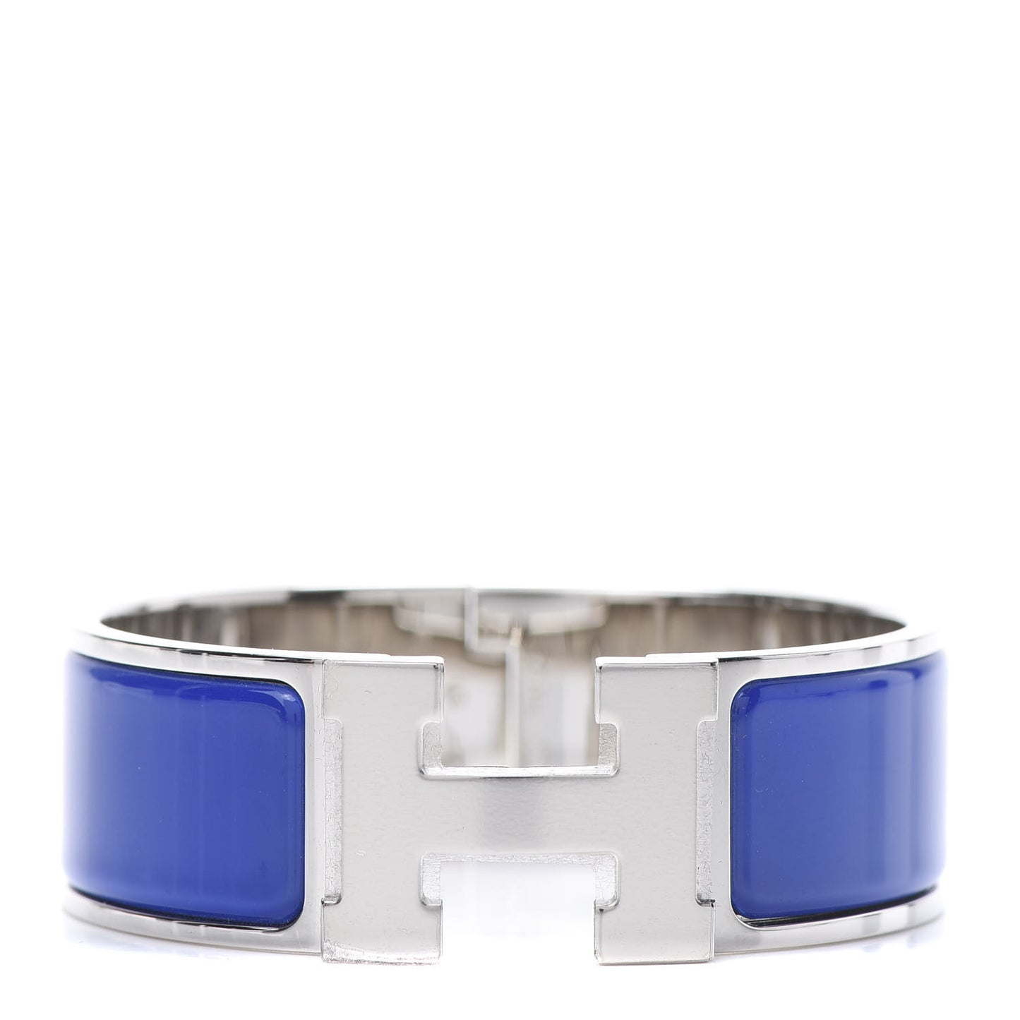 Enamel Wide Clic Clac H Bracelet PM Bleu Electrique