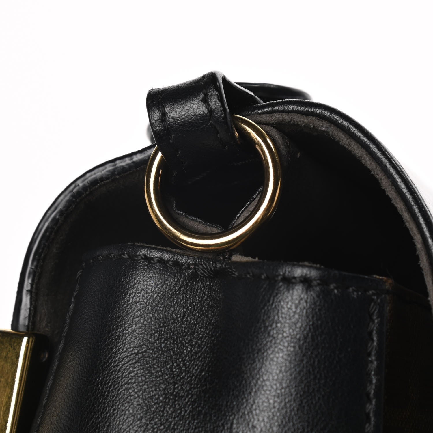 Fendi Vitello Grace Glazed Fabric FF 1974 Double F Shoulder Bag Black Mogano Panna 17 of 19