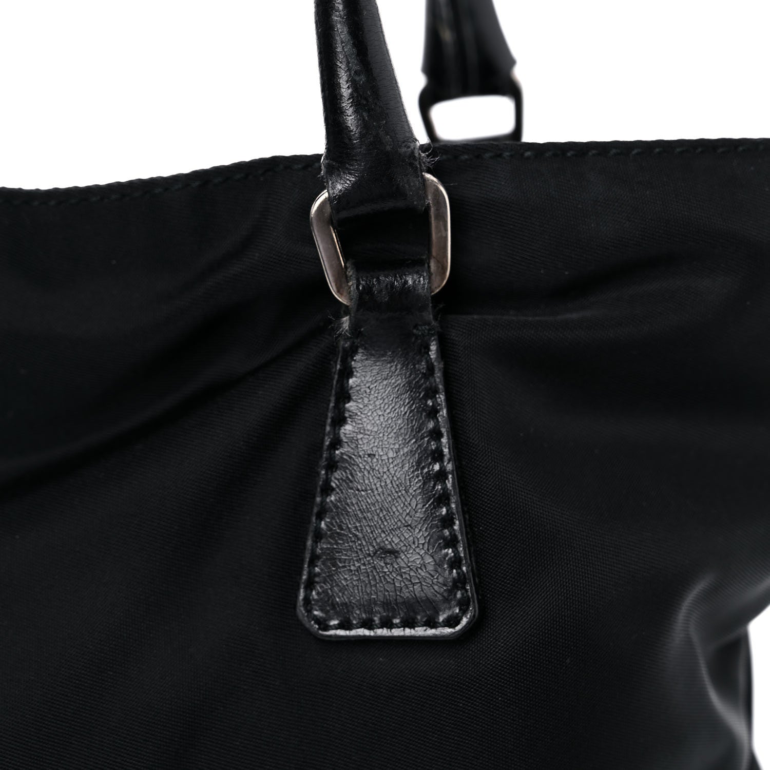 Prada Tessuto Nylon Soft Calf Tote Black 13 of 20