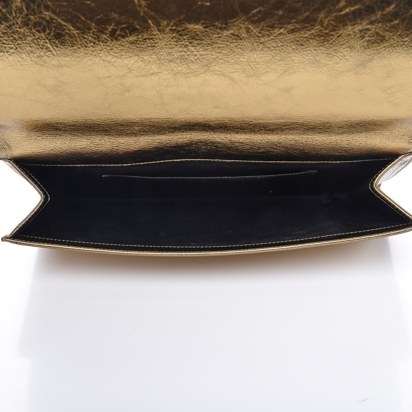 Metallic Calfskin Monogram Large Belle De Jour Clutch Gold