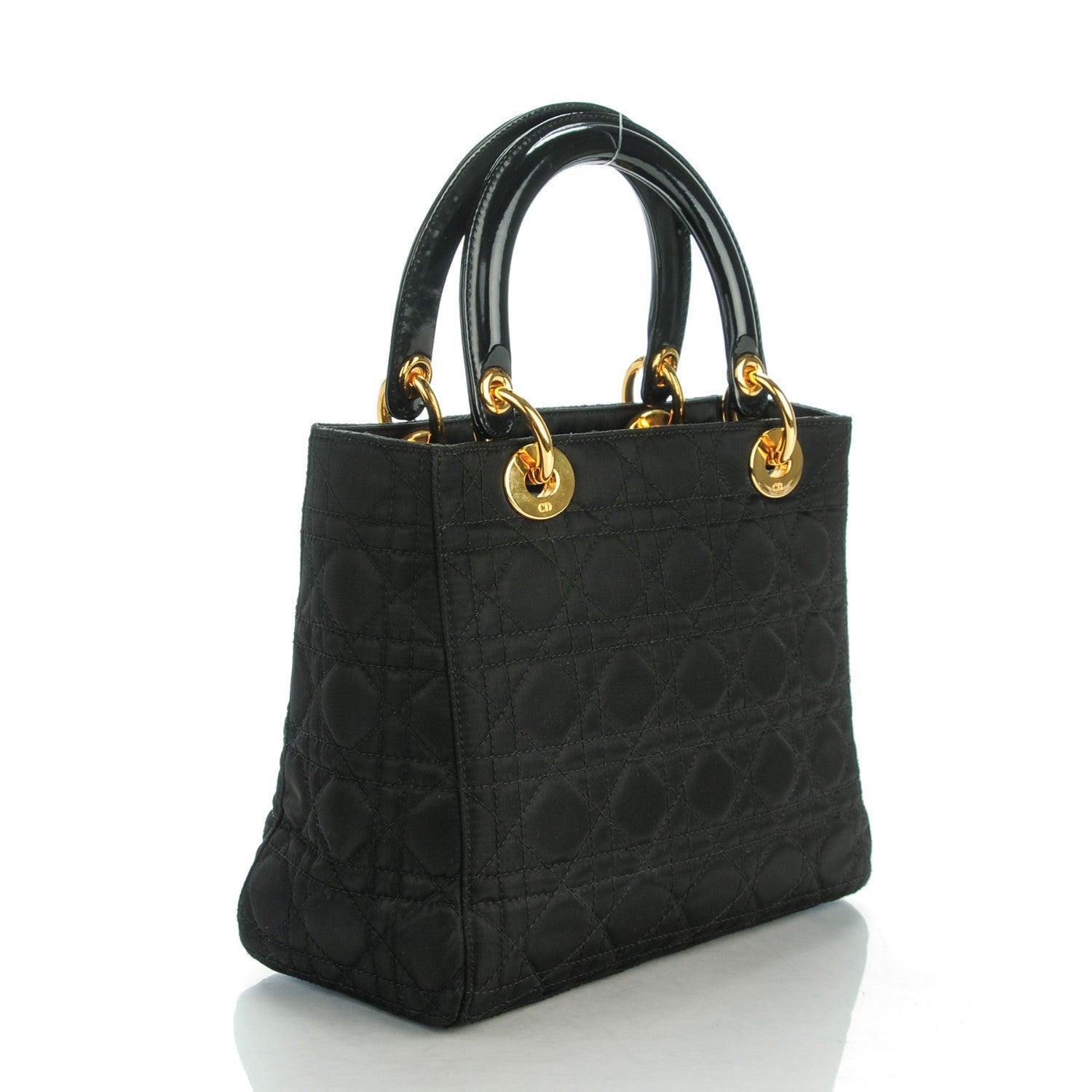 Christian Dior Nylon Cannage Medium Lady Dior Black 3 of 7