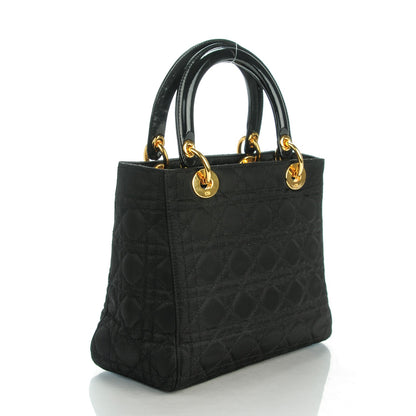 Christian Dior Nylon Cannage Medium Lady Dior Black 3 of 7