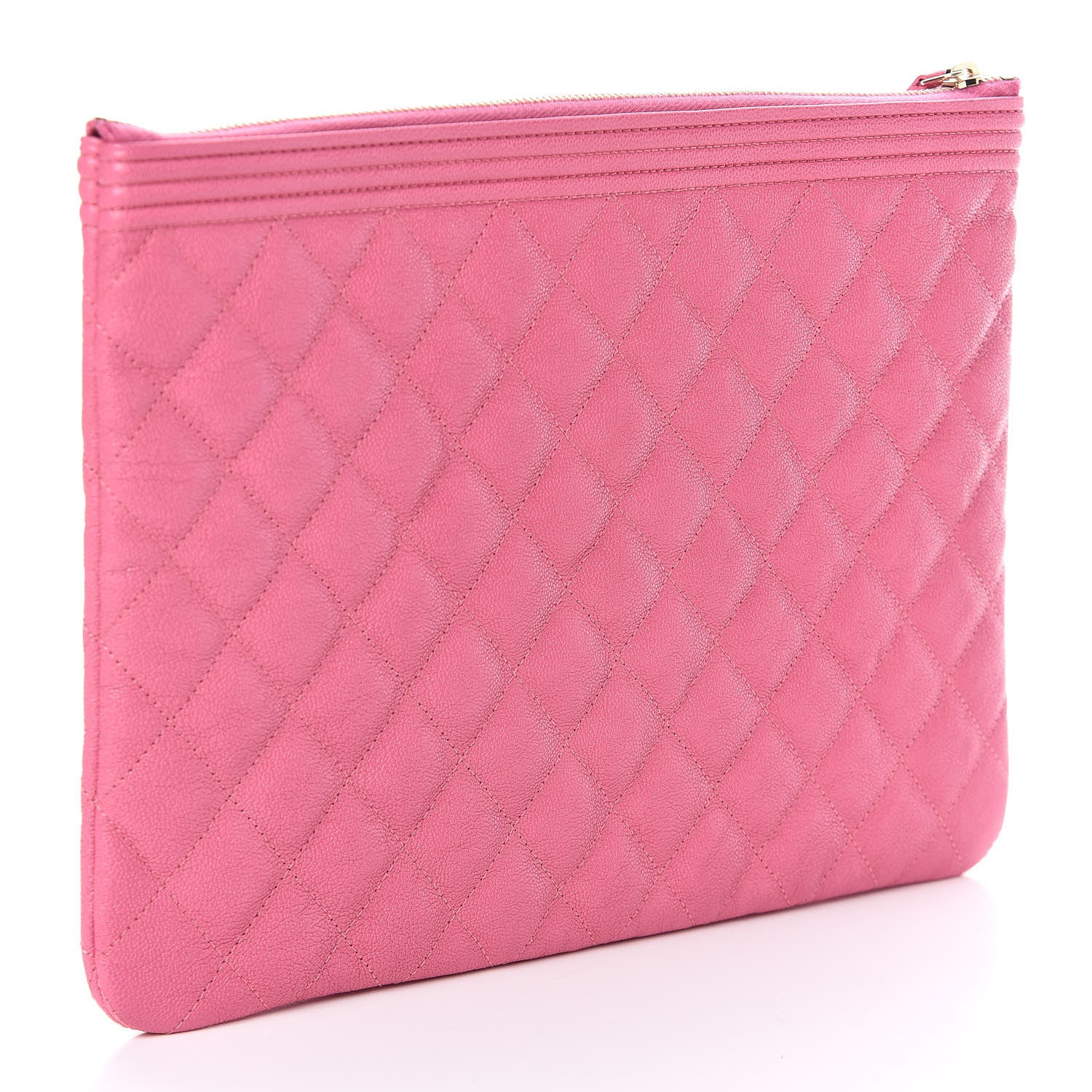 Chanel Caviar Quilted Medium Boy Cosmetic Case Pink 3 of 8