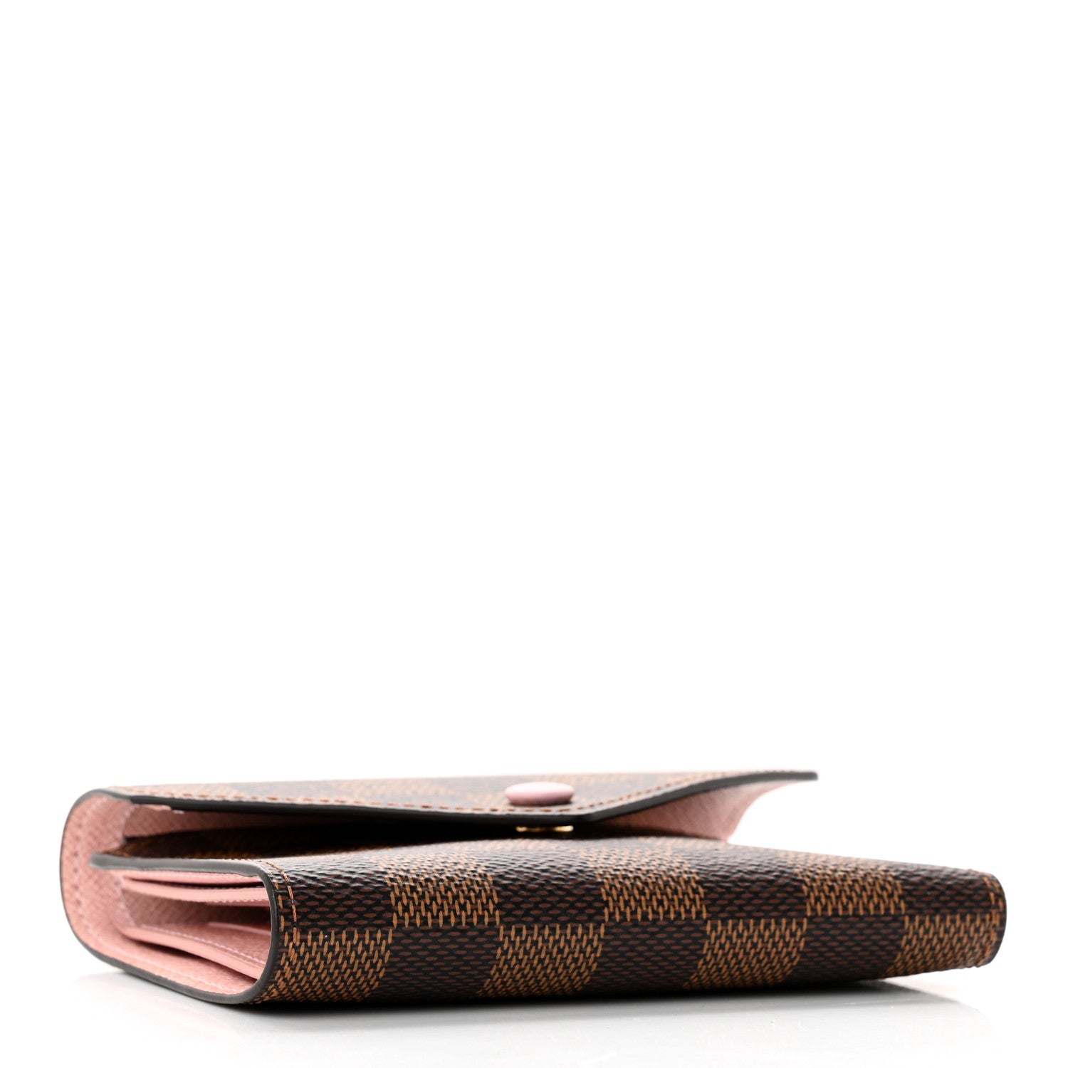 Louis Vuitton Damier Ebene Victorine Wallet Rose Ballerine 4 of 10