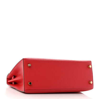Hermes Epsom Kelly Sellier 25 Rouge Casaque 3 of 11