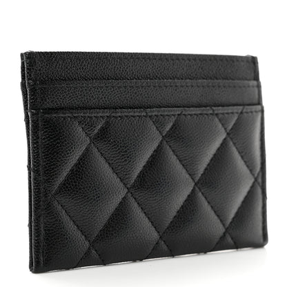 Chanel Caviar Quilted Studded CC Card Holder Black 3 of 8